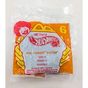 Vintage 1998 Hot Wheels McDonald's #94 Mac Tonight NASCAR Happy Meal Toy #6 NIP